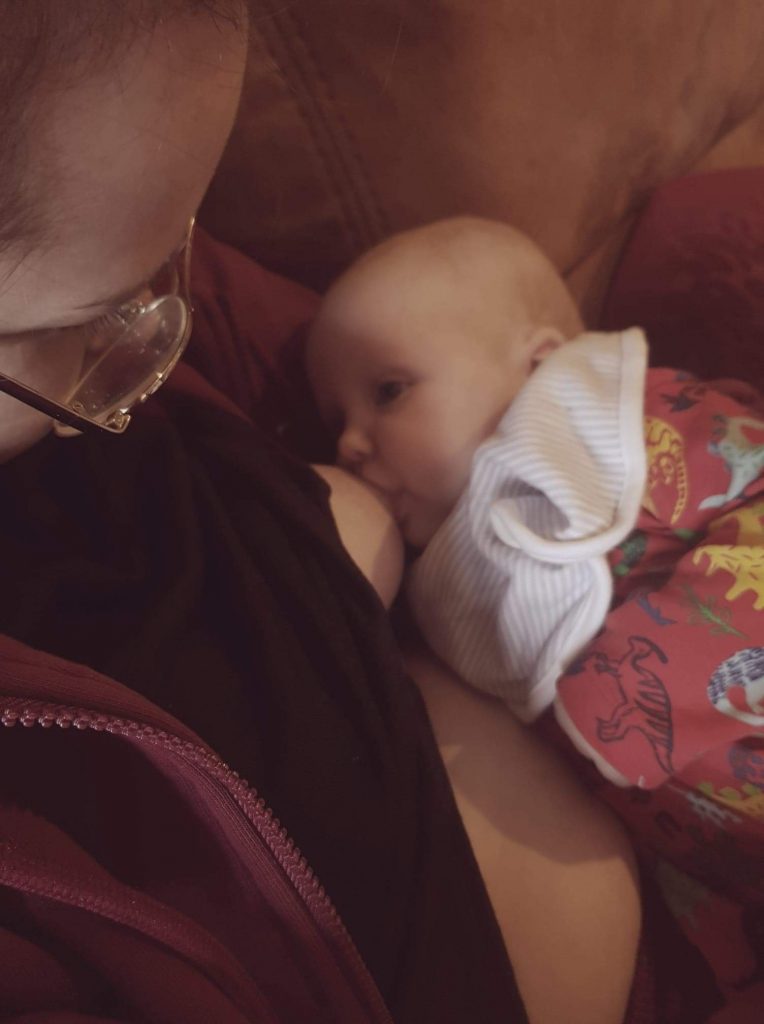 breastfeeding baby boy