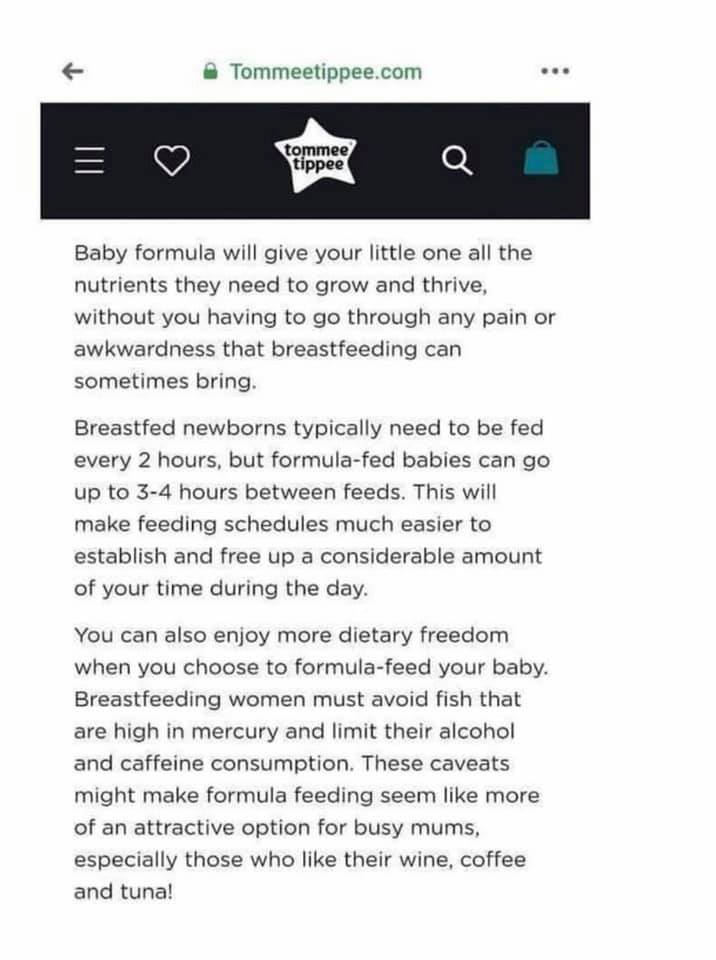the undermining of breastfeeding