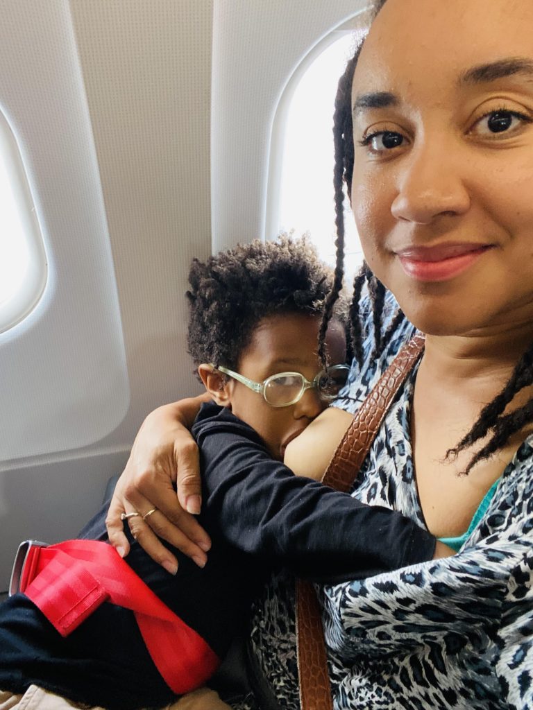 flying with nursing toddler