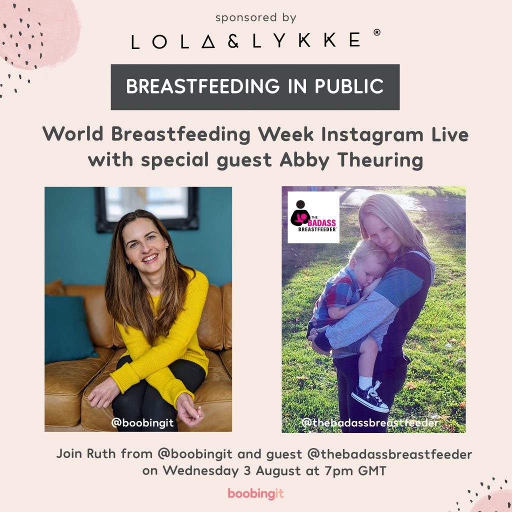 Abby Theuring Instagram  live - Breastfeeding in public