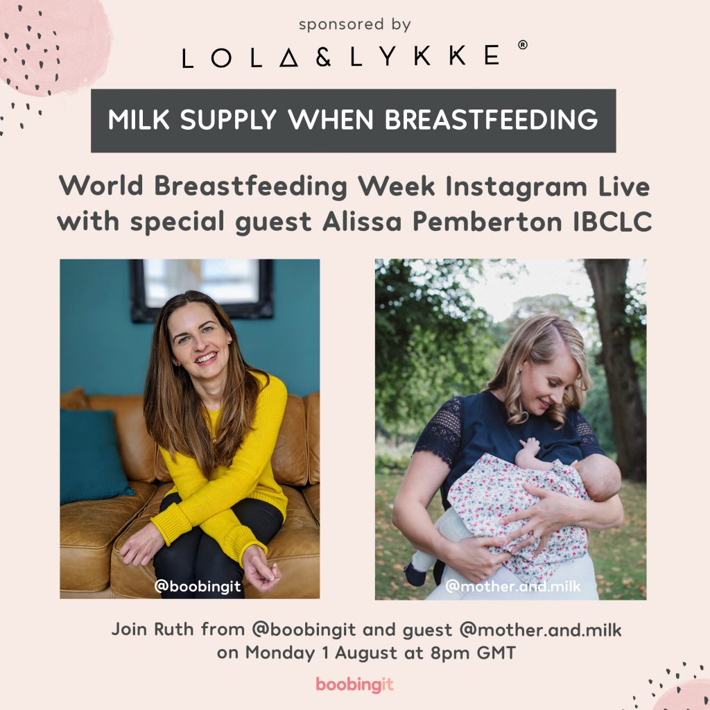 Alissa Pemberton Instagram live - Milk supply when breastfeeding