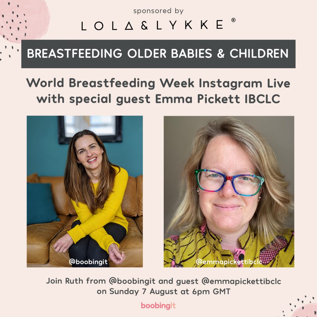 Emma Pickett World Breastfeeding Week 2022 Instagram Live - Breastfeeding older babies and children