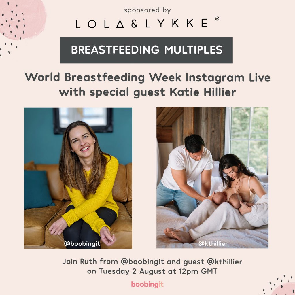 Katie Hillier Instagram live - Breastfeeding multiples