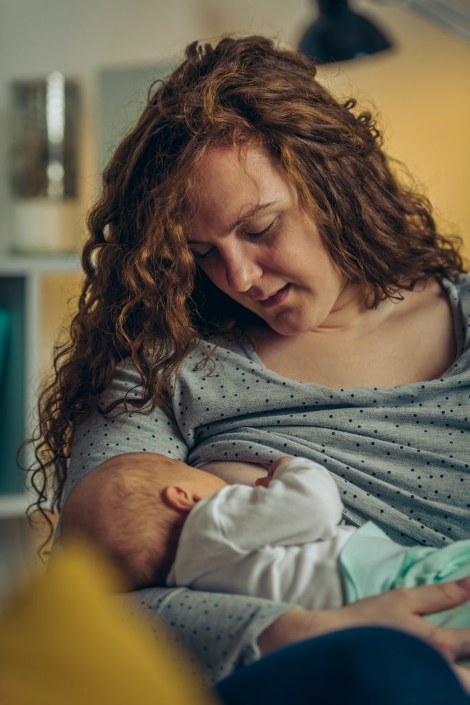 Mother breastfeeding her baby