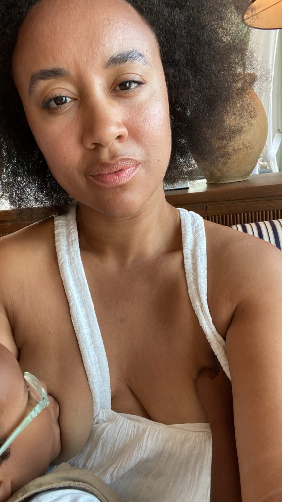 Danielle Facey breastfeeding when touched out