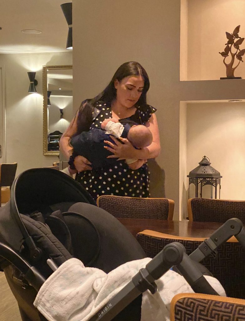 Gemma Orchard breastfeeding in public