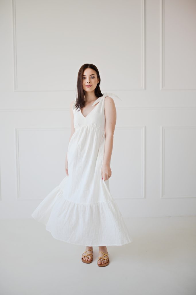 Bump&Milk white maxi dress