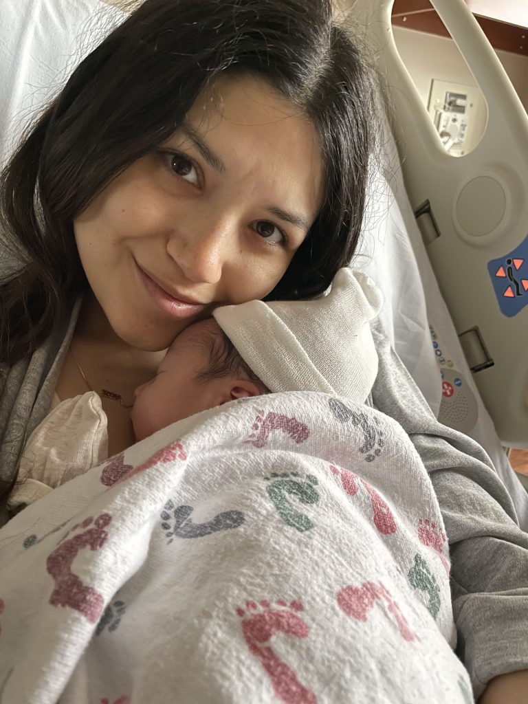 Briana Zananiri and newborn son Zion