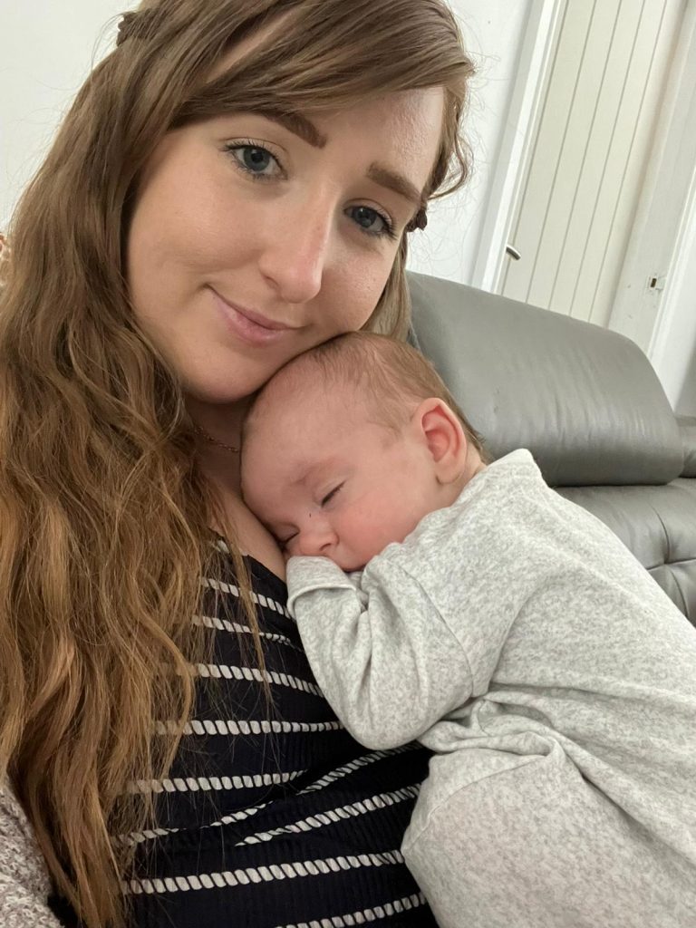 Laura Eggleton and baby son
