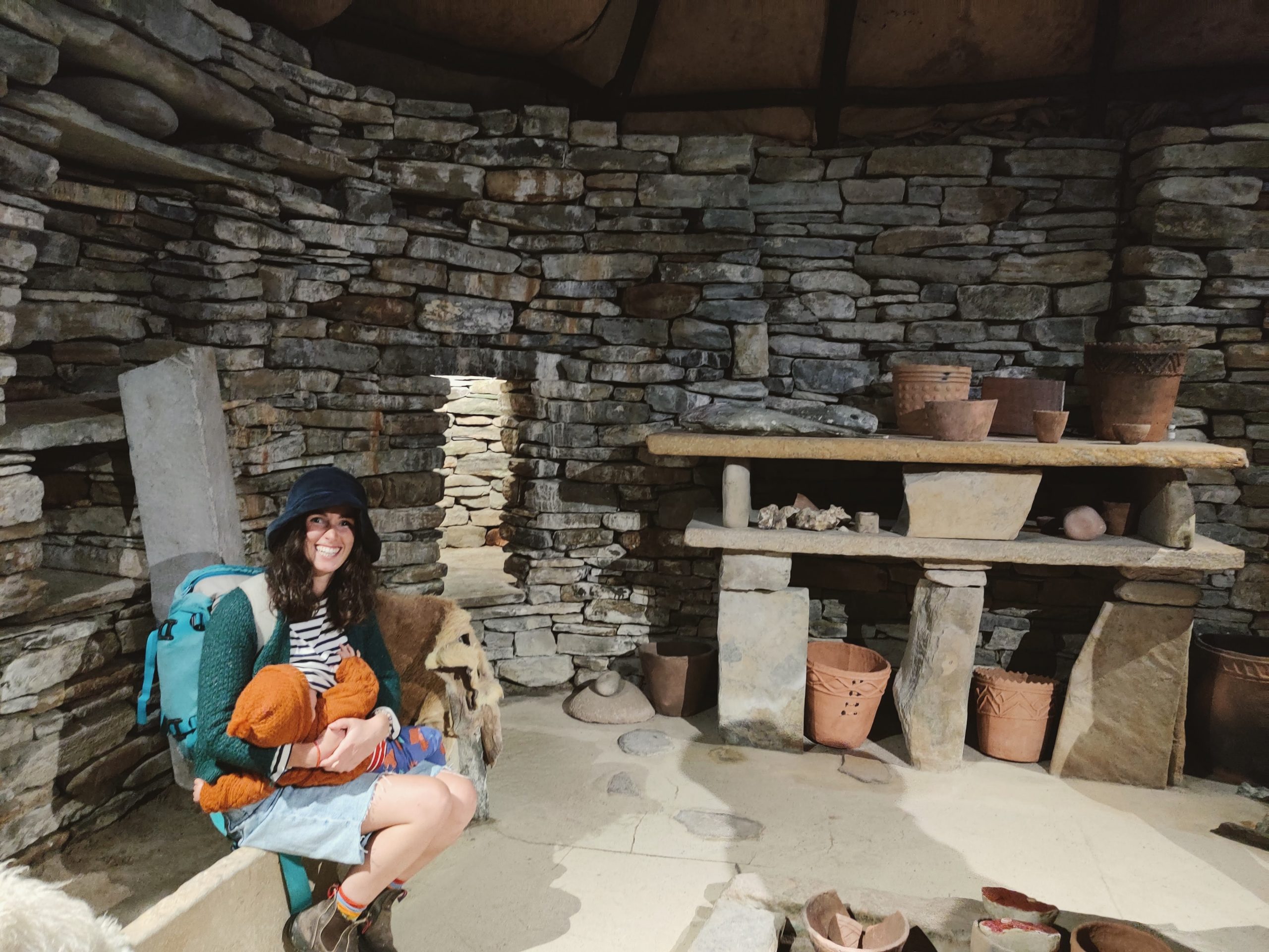 Breastfeeding in the coolest place ever - Skara Brae