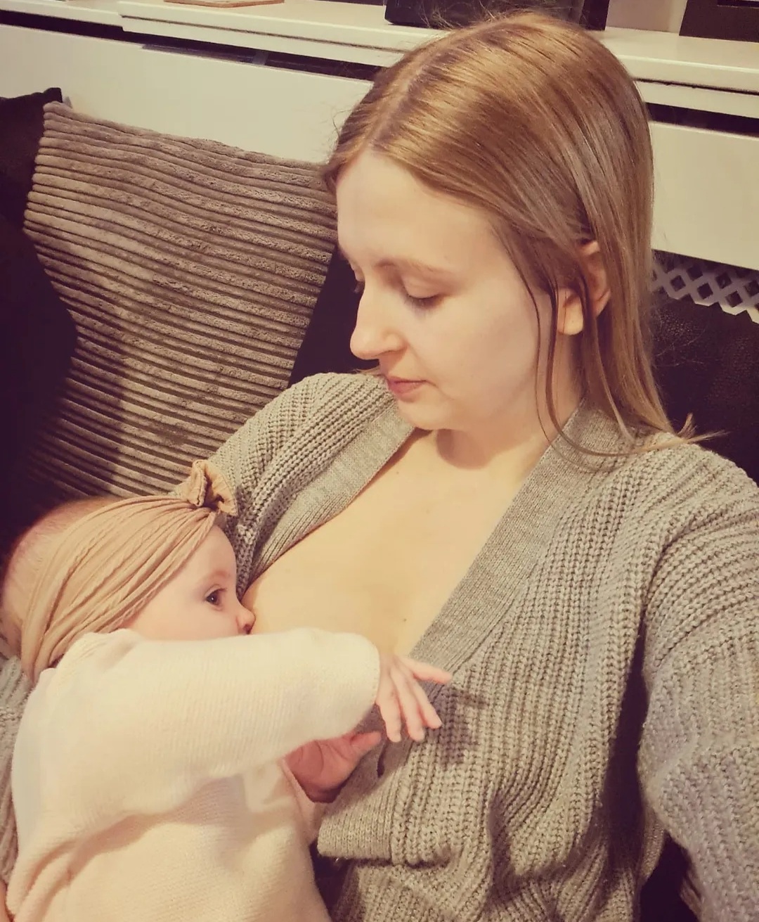 Joanna and daughter breastfeeding 