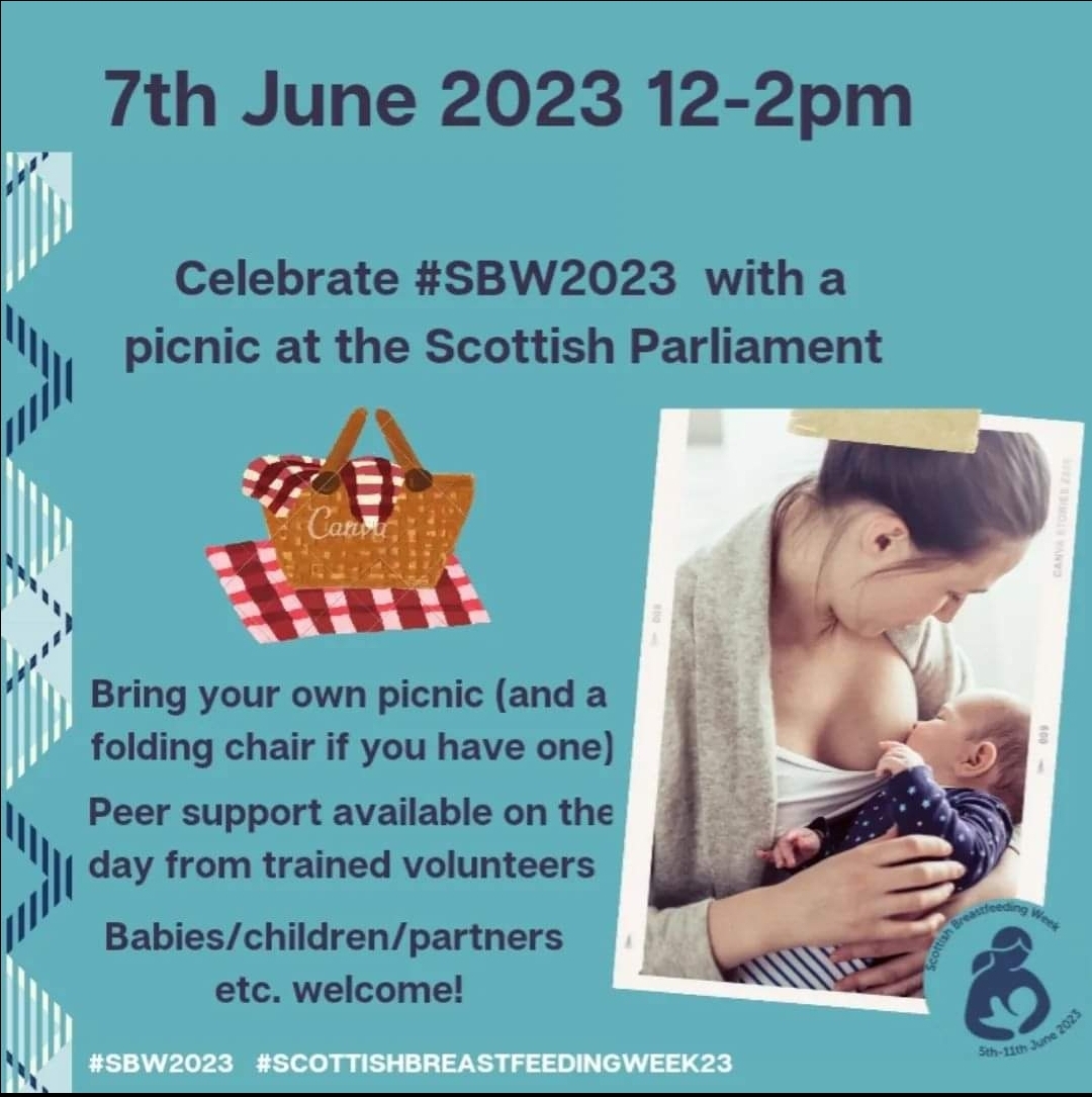Picnic at Parliament 7th June - Scottish Breastfeeding Week