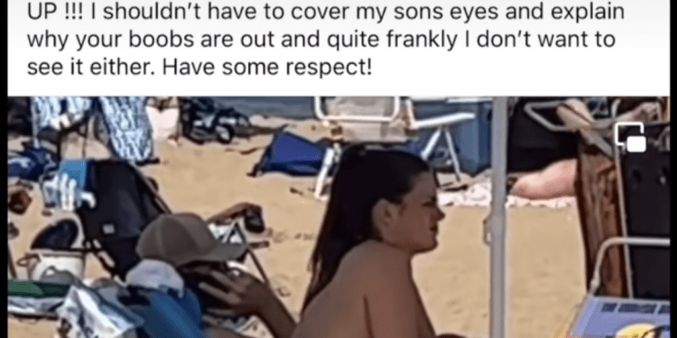 Facebook video of mother beastfeeding on beach