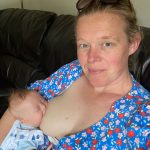 Charlotte Wayman breastfeeding her son Morris who has Down syndrome