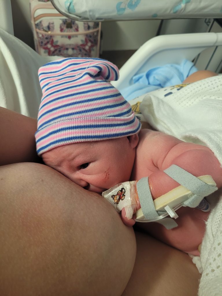 breastfeeding newborn baby after a c-section birth