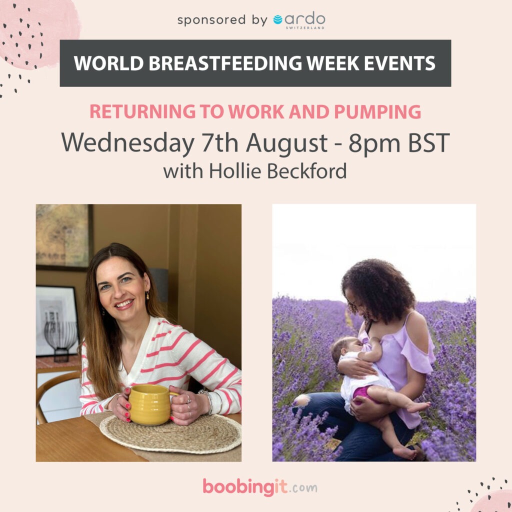 Returning to work and pumping - live stream event for World Breastfeeding Week 2024