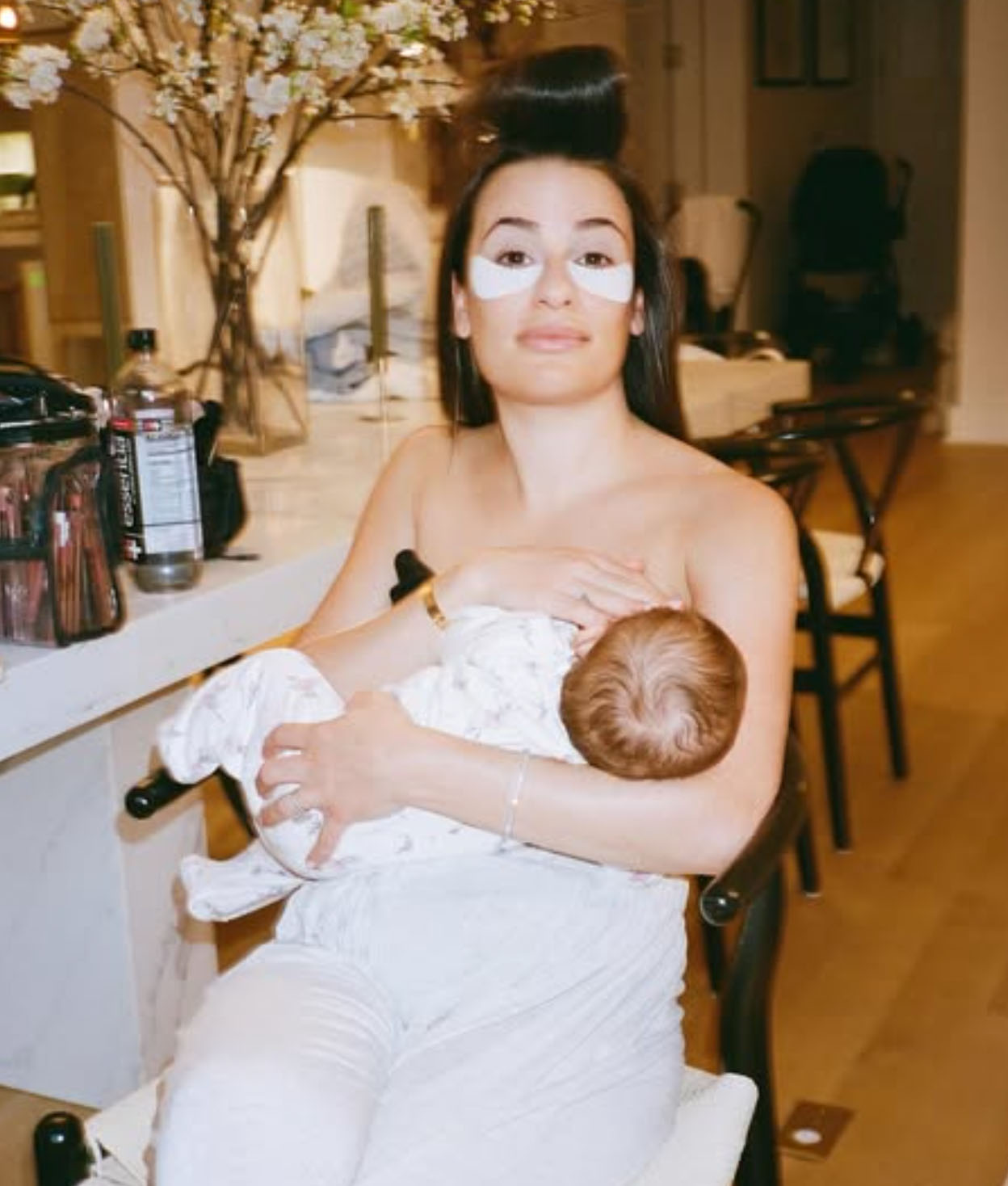 Lea Michele breastfeeding daughter 2024