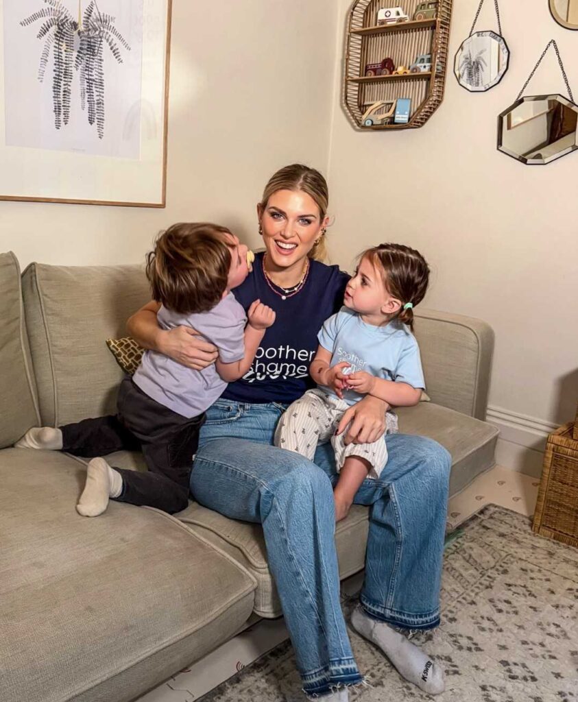 Ashley James with children Alfie and Ada