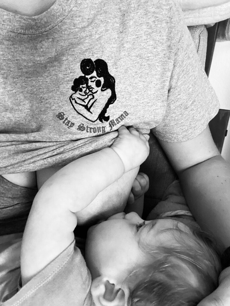 Lactation Counselor Emily Trenholm breastfeeding infant son