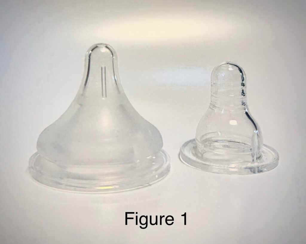 image or two different type of bottle teats